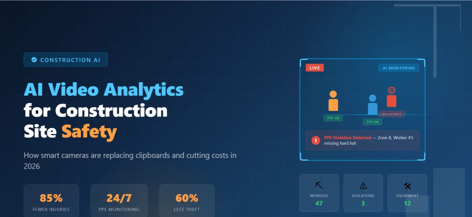 AI Video Analytics for Construction Site Safety in 2026